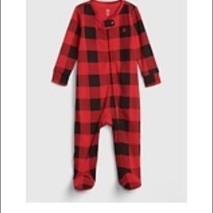 Gap baby red plaid one piece, 3-6 months.